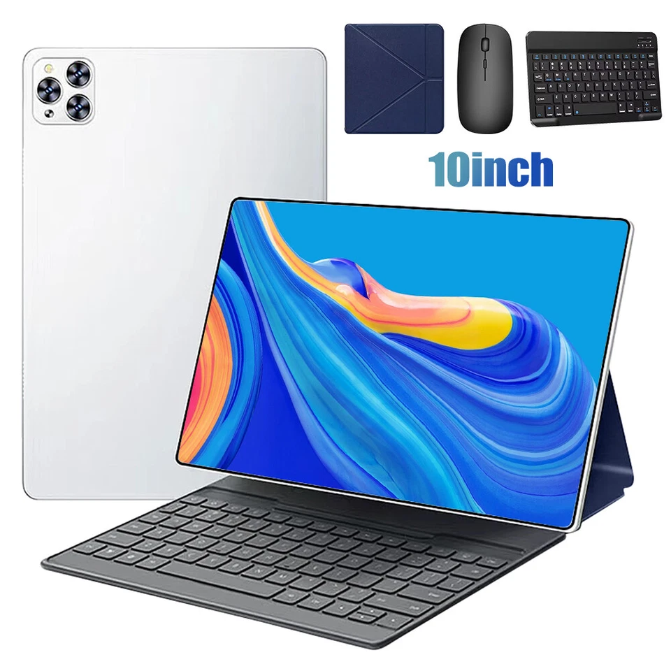 10.1" in Tablet Android WiFi Kids Tablet PC Quad-Core Dual Camera Keyboard Mouse - Image 3 of 4