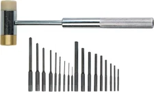 Master Roll Pin Punch Set with Dual Sided Hammer, Roll Pin Punches and Starters,