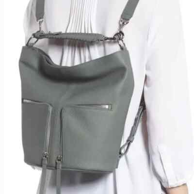 Allsaints Small Fetch Leather Backpack - MINK GRAY | eBay