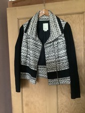 Anthropologie (elevenses) Ladies Black & White Short Jacket Uk12
