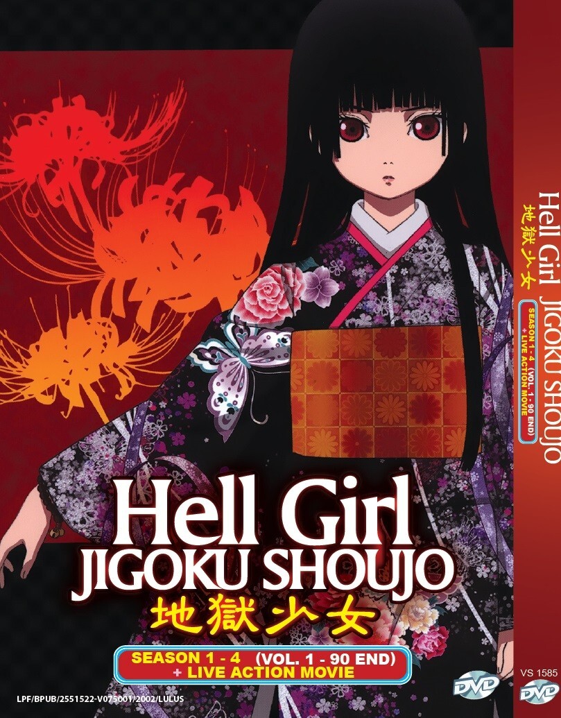DVD Anime Hell Girl Jigoku Shoujo Season 1-4 Vol.1-90End+Live