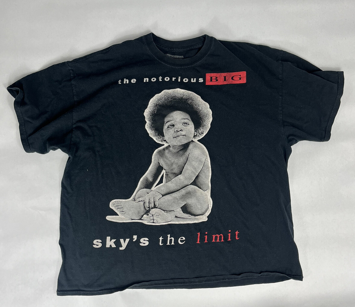 Notorious B.I.G. Rap Shirt Black Sky's The Limit 90s Retro
