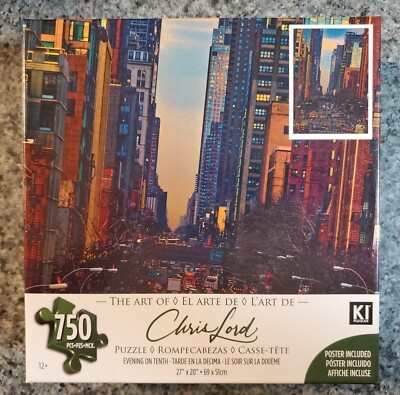 NEW Karmin International 750 piece puzzle EVENING ON TENTH Chris Lord