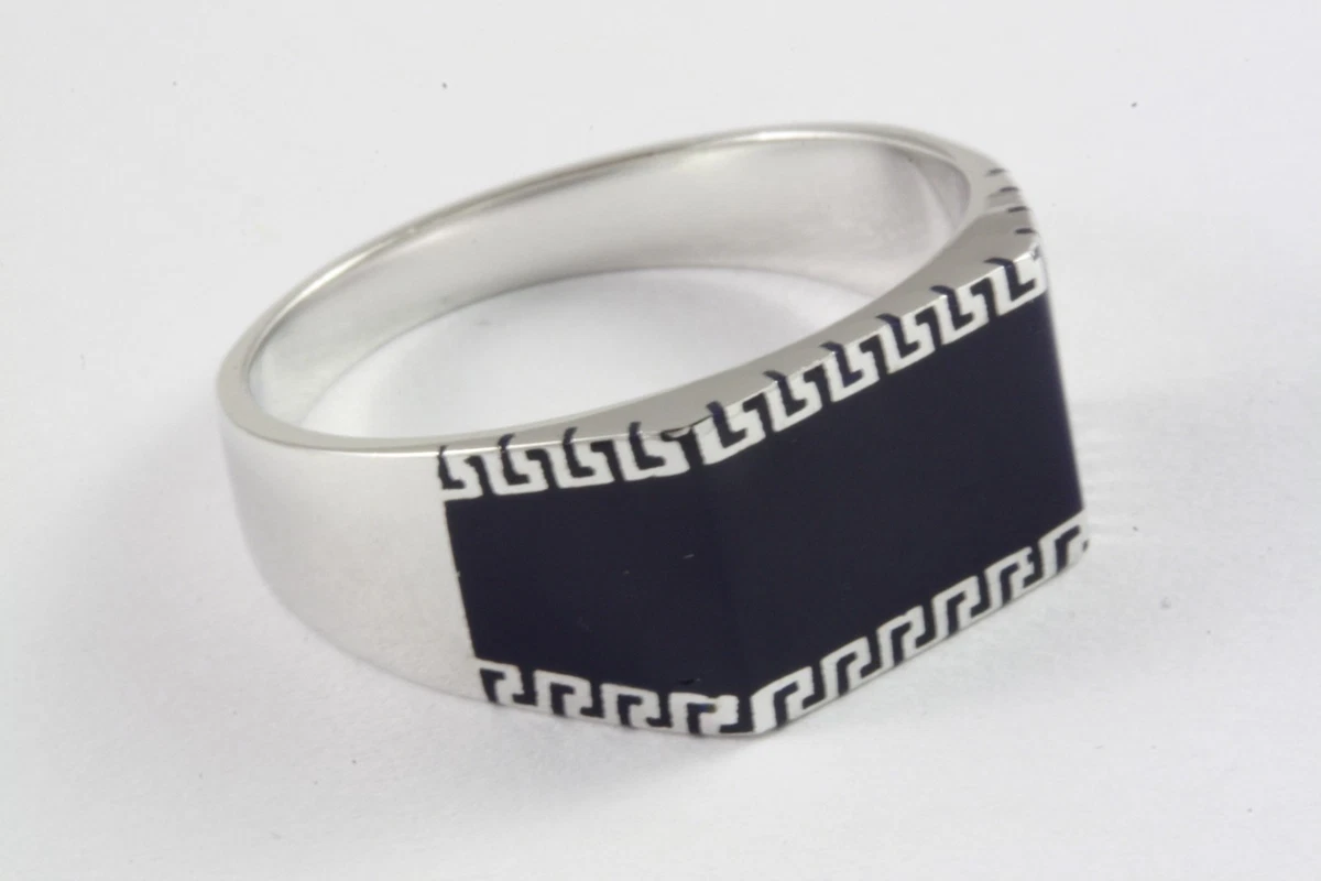 Anello Argento Uomo Con Pietra - Foto 9