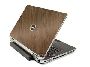 WOOD-Vinyl-Lid-Skin-Cover-Decal-fits-Dell-Latitude-E6420-Laptop