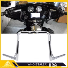 Chrome HandleBar 14'' Ape Hanger 1-1/4'' Fat For Harley Touring Street Glide 86+