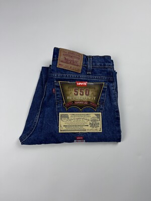 NEW Vintage Levis 550 Relaxed Fit Jeans Size 33x30 Blue Vtg 90s NOS Made In USA
