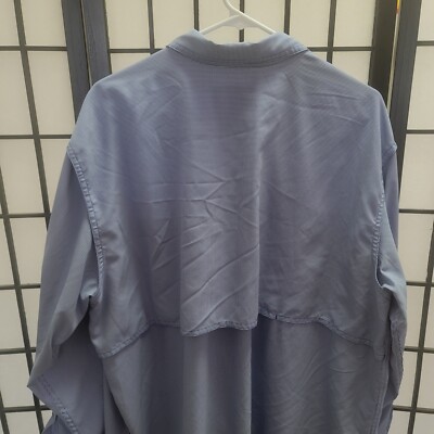 Chemise Cabela's Guidewear GXII Homme XLT – Bleue, Ventilée, UPF 40, Manches Longues, Pêche