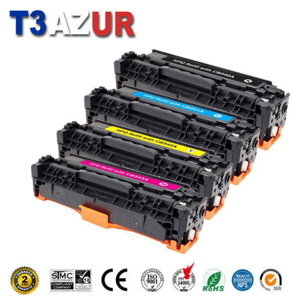 4 Toners compatibles HP CP1200 et CP1210 en pack de quatre couleurs
