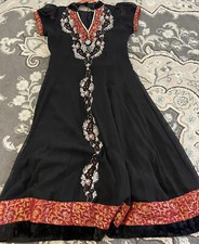 Black Long Indian anarkali gown for women