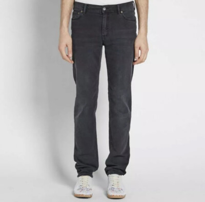 Acne Studios Blå Konst North Used Black Slim Fit Jeans Black