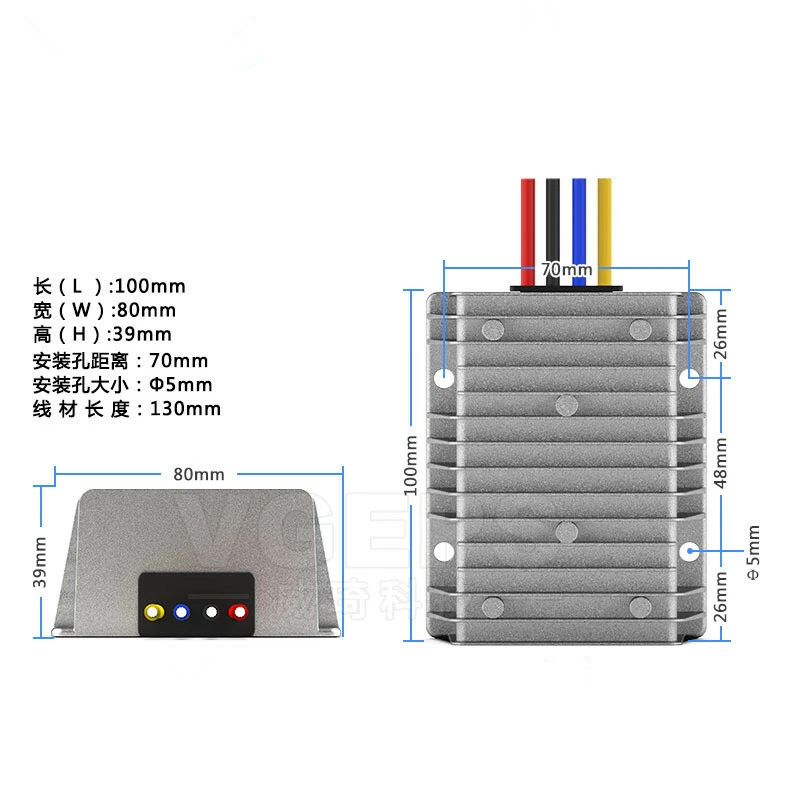 10-36V To 19V 6A 114W Isolated Waterproof Power Converter 12V/24V To 19V DC-DC - Image 2 of 4