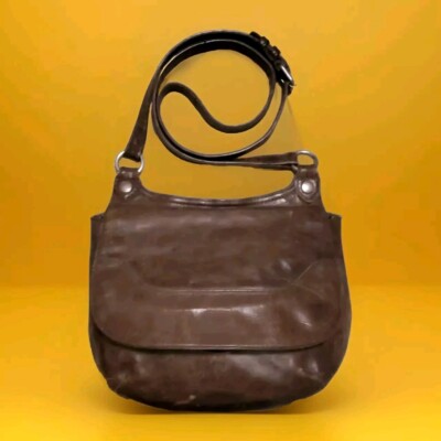 FRYE MELISSA DESERT TAUPE DISTRESSED LEATHER CROSSBODY SADDLE BAG EUC MSRP  $378