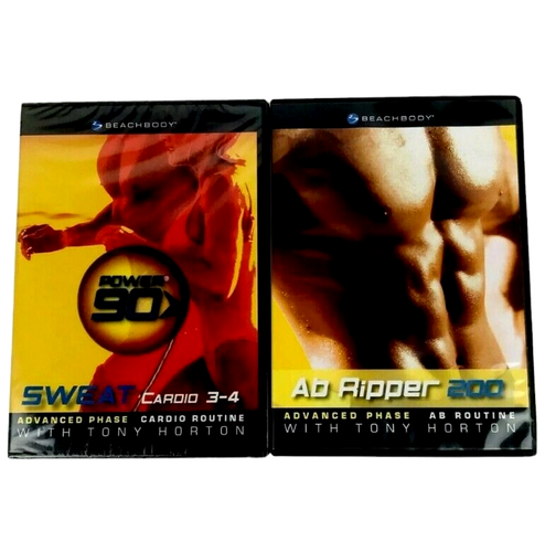 Power 90 Sweat Cardio and Ab Ripper 200 Exercise Workout ~ New (Other ...