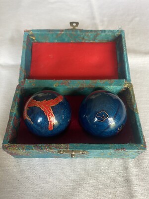 Vintage Chinese Chime Ben Wa Balls, Cloisonne Dragon & Phoenix