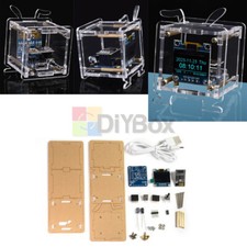 ESP8266 DIY Electronic OLED Display Mini Clock Kit With Shell Soldering Project