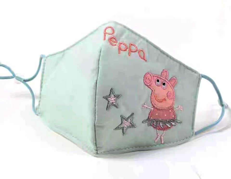 FACE MASKS * PEPPA PIG * 2 PCS * TODDLER KIDS Washable Reusable Face Coverings   Foto 2 de 4