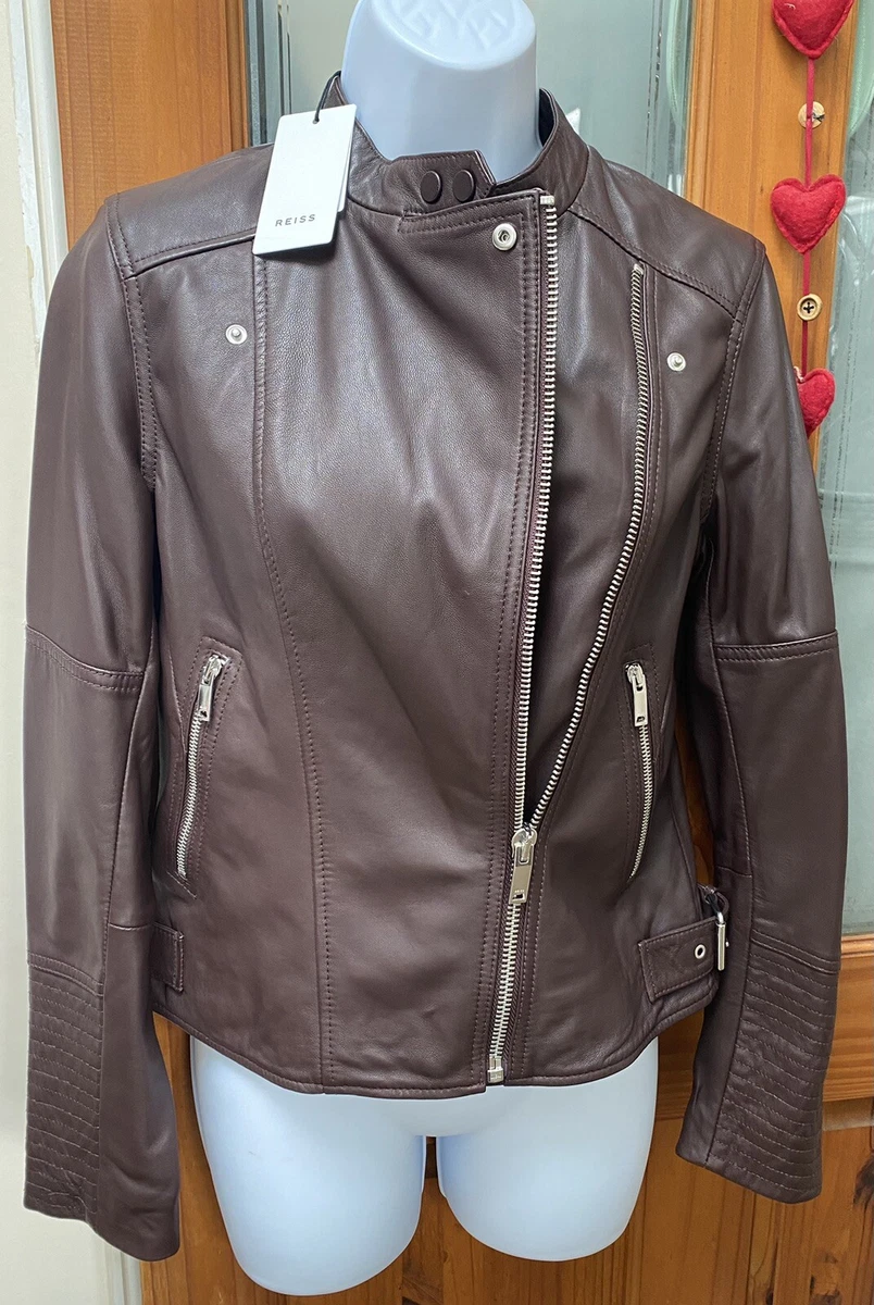 Plum biker jacket shop