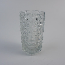 Glass Union Vase Frantisek Pecene Mid Century 1964 ca. 17,5 cm hoch