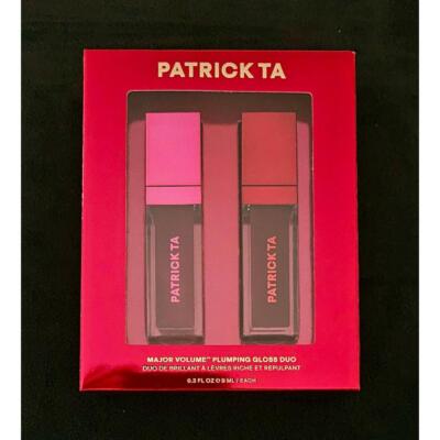 PATRICK TA Major Volume Plumping Gloss Duo FOR THE GIRLS & UNAVAILABLE 0.3oz Ea