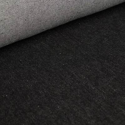 AKTIVSTOFFE Jeany - tessuto jeans denim 12,5 oz - 100% cotone - nero - al metro