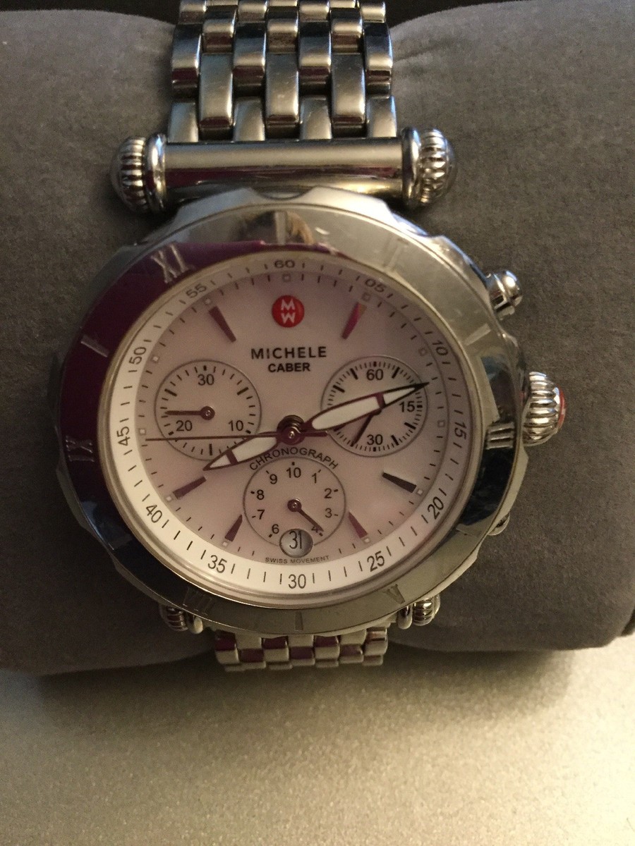 Michele NON- Diamond Caber Watch Stainless Steel | eBay