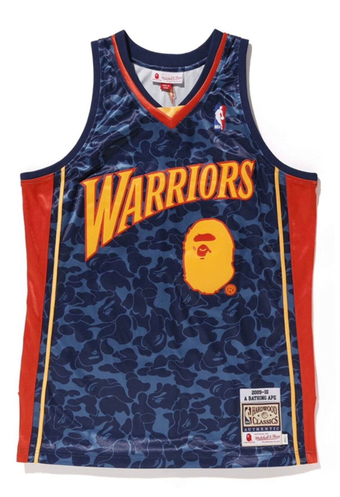 BAPE X Mitchell & Ness Special Edition Golden State Warriors Jersey -  Swingman Version