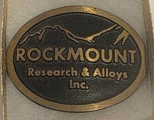 Vintage Metal Belt Buckle, Brass, Rockmount, Research  Alloys Inc., Nice West
