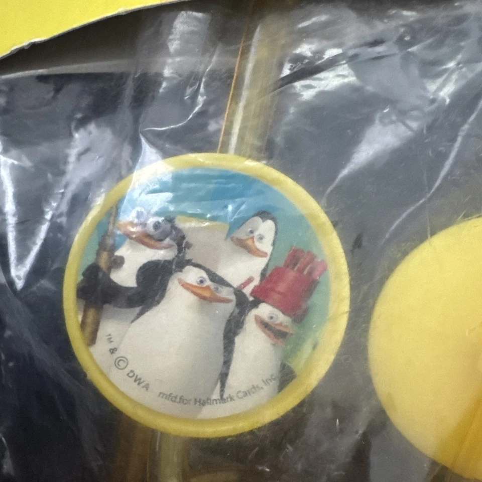 2011 Penguins Of Madagascar Divertidas Pajitas Favores de Fiesta Nuevo en Bolsa Foto 4 de 4