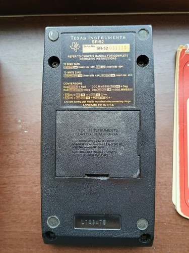 Texas Instruments SR-52 Calculator Works w Basic Library & USB Power Cable - Bild 4 von 10