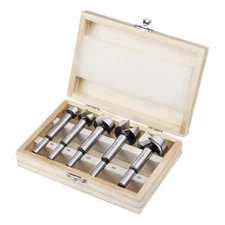 Forstner Bit Set Round Shank Wood Drill Accessories 15 35mm Case 5 PCS