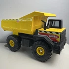 Tonka 354 17" Mighty Dump Truck Metal Pressed Steel Yellow Hasbro XMB-975 Tires