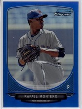 2013 Rafael Montero Bowman Chrome Blue Refractor    RC 170/250 #BCP204 (A3601)