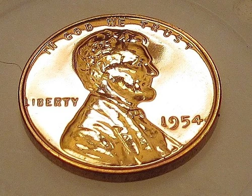 1954 Choice Proof  Lincoln Wheat Cent EYE CANDY Blazing Red Beauty #210 ~ 21