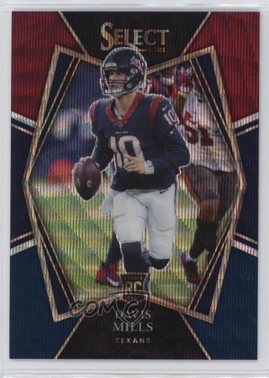 2021 Panini Select Premier Level Tri-Color Prizm 160/199 Davis Mills #165 11nu