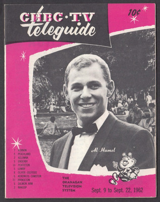 CHBC-TV Teleguide - AL HAMEL, ''Razzle Dazzle'', Sept. 9-22, 1962, 10¢