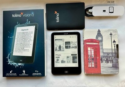 Tolino Vision 2 E-Reader wie Neu, 6 Zoll Display, Hulle und OVP #06-25