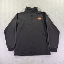 Vintage Harley Davidson 1/4 Zip Mens Large Gray Pullover Sweatshirt 2004 Sturgis
