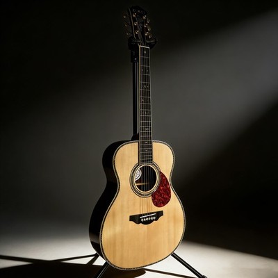 Factory OM42 Full Solid Spruce Rosewood Acoustic Guitar Ebony Abalone Natural