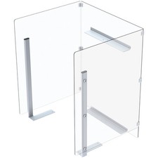 Global Industrial Clear Plastic Protective Shield For Mobile Computer PC Cart