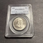 1955 PCGS MS64FBL Franklin Silver Half Dollar 90% Silver Older Holder