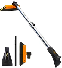 Telescoping 2-In-1 Snow Broom & Ice Scraper for Windshield, 32.5 in No-Scratch S