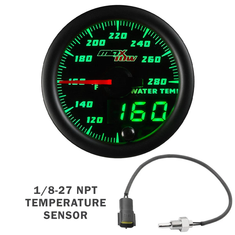 Medidores de temperatura MaxTow óleo PSI, temperatura da água e trans + pod para 87-91 Ford F-Series - Imagem 4 de 4