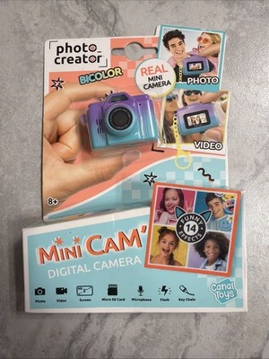 Photo Creator Real Mini Camera BICOLOR  Neon Turquoise And Purple Photo & Video