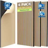 Akustikpaneele Holzfurnier 4 StüCk Selbstklebend 120X60 Cm 3D Design