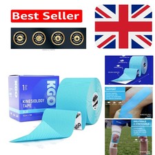 5cm x 5m Blue K Tape - Lightweight, Breathable Support for Athletes (3 Count) 1.40 per metre