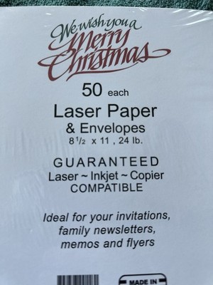 We Wish you a Merry Christmas Laser Paper and Envelopes Stationary