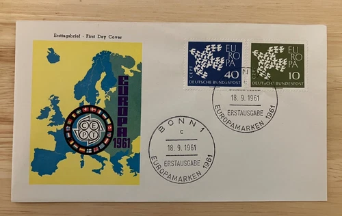 Germany 1961 FDC -- Europa CEPT  -- 100% charity