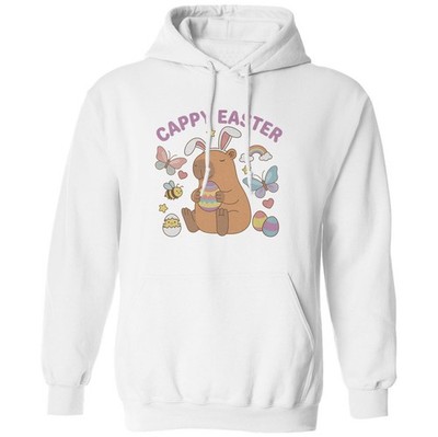 Cappy Easter - Cute Capybara Easter Holiday Unisex Hooded Sweatshirt