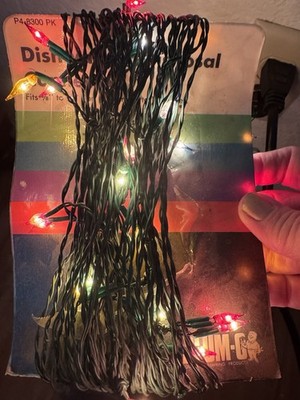 Vintage Glass Christmas lights Vimar  Plug In